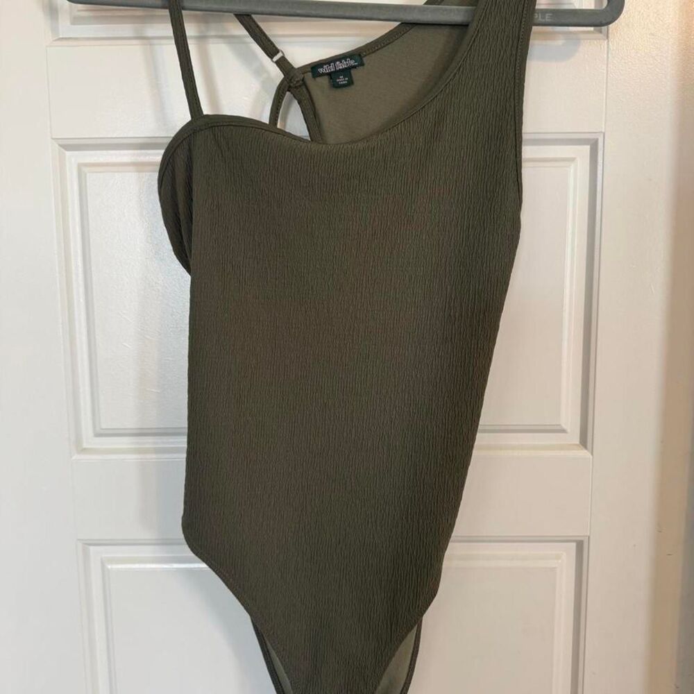 Wild-fable Women's Khaki and Green Bodysuit